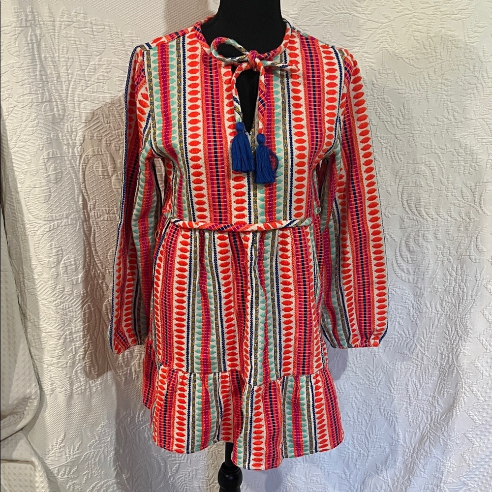 SLV Sur La Vague‎ Anywhere Woven Long Sleeve Mini Dress/Frock, one size